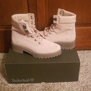 Blush pink Timberlands